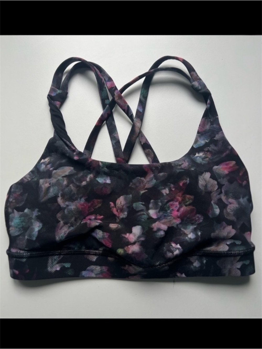 Lululemon Energy Bra Medium Support B-D Cup Activate Floral Multi Size 4